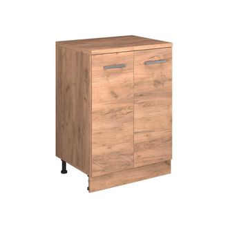 Vicco Armario De Cocina Para Techo Inclinado R-line, Roble Dorado, 60 Cm Sin Inclinaci&oacute;n Con 2 Puertas, Vicco
