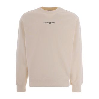 Maison Kitsun&eacute; Sweatshirts, male, Beige, Size: M Paris Comfort Sweatshirt