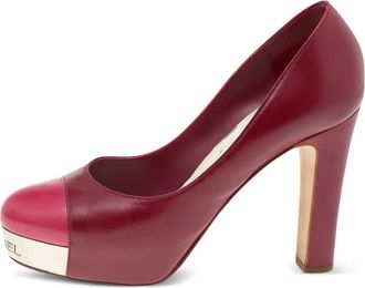 Chanel Pumps in pelle con plateau 100mm - Rosso