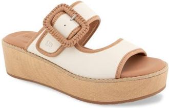 Gentle Souls Vadylin Platform Wedge Slide Sandal in Stone Leather at Nordstrom, Size 5.5