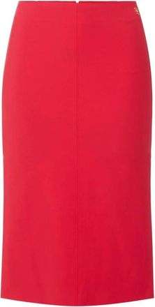 Elisabetta Franchi Technische Midirok - Dames - Midirokken - Rood - S - Rokken
