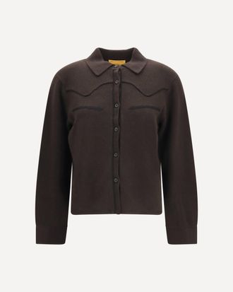 Guest In Residence Cropped Western cashmere Shirt Female S
