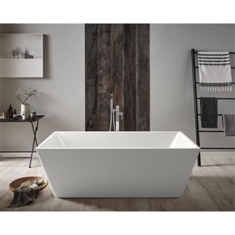 Clifton Premium 1700 x 800mm Freestanding Square Style Bath in White
