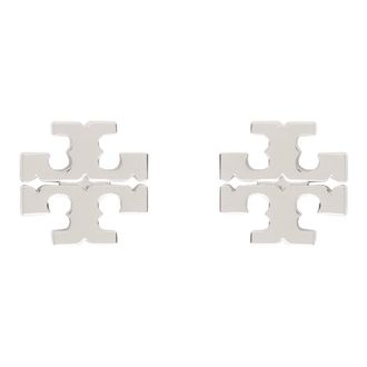 Tory Burch Oorknopjes - Dames - Oorbellen - Grijs - ONE Size - Accessoires