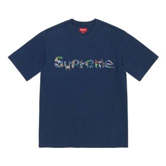 SUPREME SS23 Week12 Animal Kingdom T-shirt Navy SUP-SS23-212