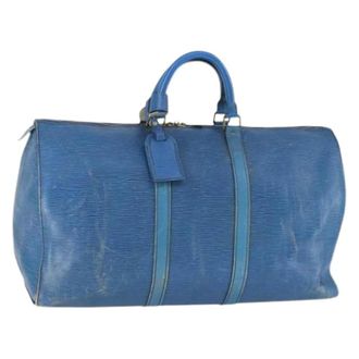 Louis Vuitton Pre-owned Weekend Bags, female, Blue, Size: ONE SIZE Pre-owned Leather Weekend Bag