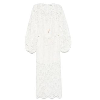 Zimmermann Maxi Dresses, female, Beige, Size: S Coco Lace Midi Dress