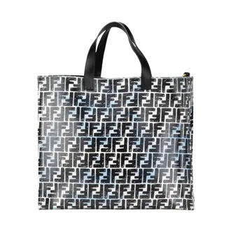 Fendi Pre-owned Cloudy Shopper Satchel - Dames - Pre-owned - Blauw - Maat: ONE Size Leer