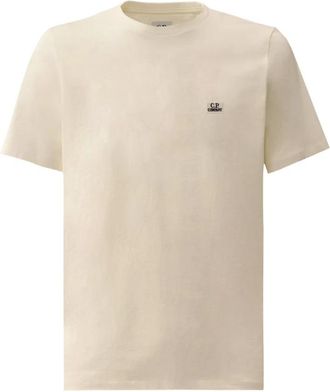 C.P. Company 30/1 Logo Patch T-Shirt - Heren - T-shirts - Wit - XL - Katoen - Tops