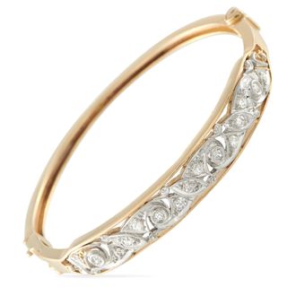 Luxury Bazaar Vintage 14K Yellow Gold 0.30ct Diamond Bracelet MF01-071626