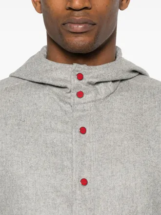 Kiton Womens Mariano Flannel Hooded Shirt Aw24 M