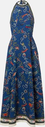 Alemais Al&eacute;mais Cove printed halterneck maxi dress