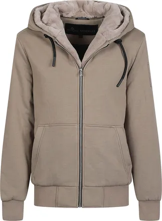 Moose Knuckles Faux-Fur Lined Cotton-Blend Zip-Up Hoodie