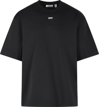 Off-white Off-White-T-Shirt Chain aus schwarzer Baumwolle