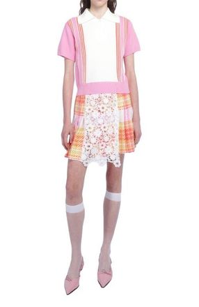 Anna Sui Capri Plaid Kilt Skirt in Lemon Multi at Nordstrom, Size X-Small