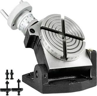 OEM Teilapparat Rundtisch 100mm Rundteiltisch Horizontal Vertikal Teilkopf Teilapparat Schwenkbar Zum Fr&auml;sen Und Bohren