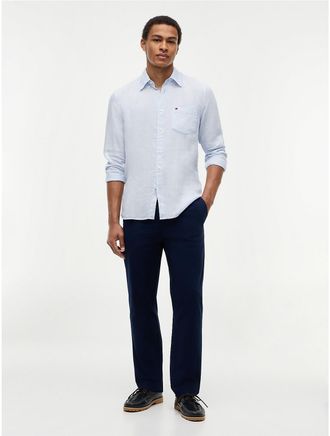 Tommy Hilfiger Mens Stretch Cotton Pant - Light Navy - XXL