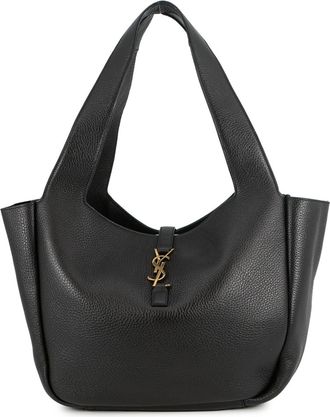 Saint Laurent Black Leather Handbag Tote Bag (Pre-Owned)