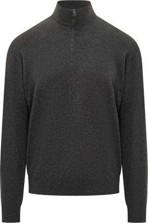 FILIPPO DE LAURENTIIS Trui met halve rits - Grijs
