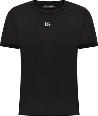 Dolce & Gabbana Strass Logo T -Shirt