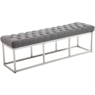 Clp Clp - Taburete Pie De Cama Amun En Tela Gris 150 Cm