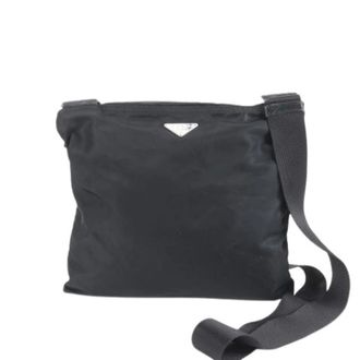 Prada Pre-owned Cross Body Bags, unisex, Black, Size: ONE SIZE Pre-owned Nylon Vintage Cross Body Bag