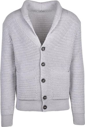 KANGRA Cardigan met knopen - Heren - Vesten - Grijs - L - Wol - Truien & Vesten
