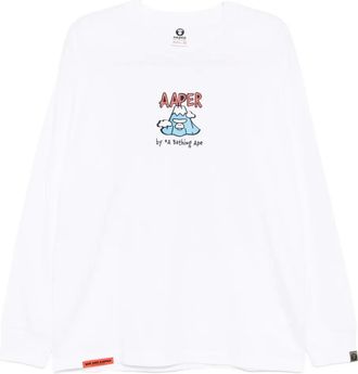 Aape By A Bathing Ape screen-printed T-shirt - White