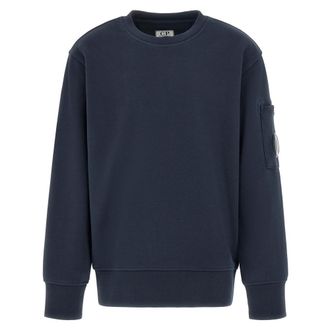 C.P. Company Crew Neck Sweatshirt - male - C.P. Company - Kids Sweatshirts - Blue - 8 Y - Kids
