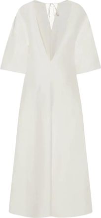 The Row Abito Mia in seta - Bianco