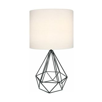 Fabrilamp Sobremesa abrantes 1xE27 Al.56,5xD.32cm Negro/Blanco