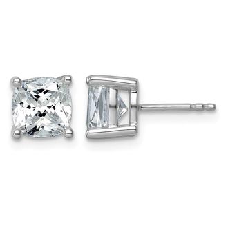 Diamond2Deal 14k Gold 4ctw Cushion Lab Grown Diamond Stud Earrings VS Clarity, G-H Color