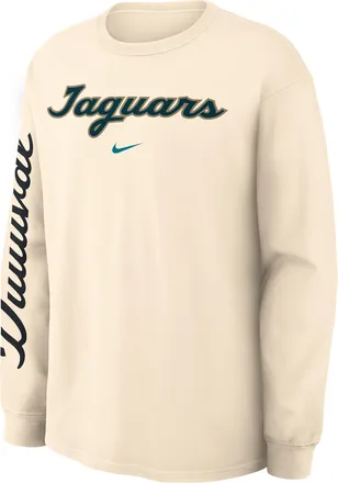 Nike Jacksonville Jaguars Rivalries Collection Max90 Nike Mens NFL Long-Sleeve T-Shirt in Brown | 04T915A9N-45K