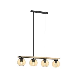 Lindby L&aacute;mpara de techo de Vidrio Marr&oacute;n