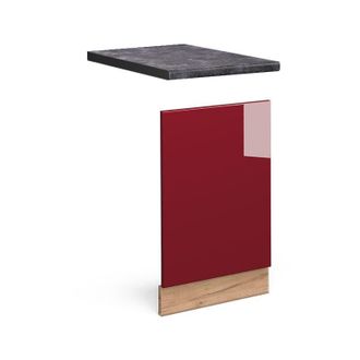 Vicco Panel Frontal Fame-line, Rojo Burdeos Alto Brillo, 45 Cm, Et Antracita