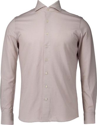 Profuomo Long Sleeve Shirt - Heren - Casual Overhemden - Roze - XS - Katoen - Overhemden