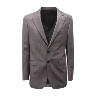 Gucci Blazers, male, Gray, Size: M Wool Jacket Drop 7 Lined