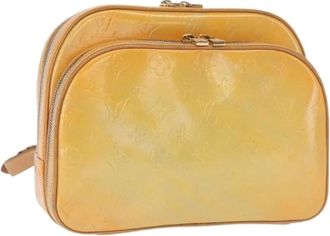 Louis Vuitton Pre-owned Mini Bags, female, Yellow, Size: ONE SIZE Pre-owned Vintage Patent Leather Backpack
