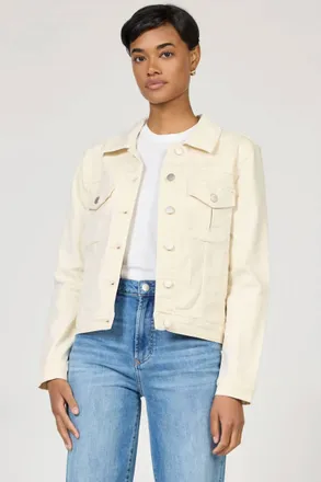 Dear John Denim Ainsley Long Sleeve Denim Jacket In Wheat