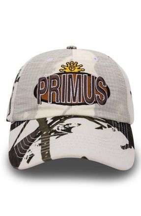Pleasures Brown Album Layered Adjustable Baseball Cap in Snow at Nordstrom