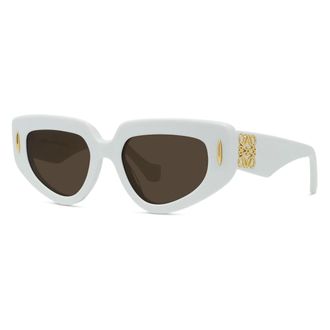 Loewe Anagram Zonnebril - Dames - Accessoires - Wit - Maat: 51 MM