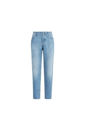 Brunello Cucinelli Lightweight denim trousers in Light Denim at Nordstrom, Size 46 It