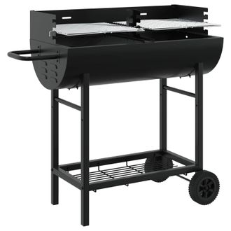 vidaXL Parrilla De Carb&oacute;n 96,5 X 42,5 X 88,5 Cm Negro Vidaxl