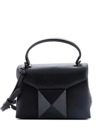 Valentino Garavani One Stud Top Handle Flap Bag Leather Mini shoulder bag - Nero