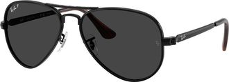 Ray-Ban RB3925 Aviator Max Polarized 002/48 Mens Sunglasses Black Size 58