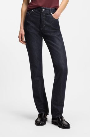 Boss Orange by Hugo Boss High-waist-Jeans BOSS ORANGE ADA SLIM HR 1.0 Premium Damenmode, Damen, Gr. 29, L&auml;nge 32, dunkelblau 401, Denim/Jeans, Obermaterial: 61% Baumwolle, 39%