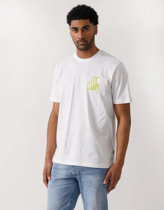 HUGO BOSS Mens BOSS Orange Te Board Mens T-Shirt - White 100 - Size: 38