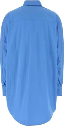 Ermanno Scervino Womens Intarsio Shirt Blue Cotton