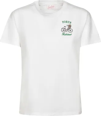 MC2 Saint Barth Tops, Dames, Wit, L, Katoen, Emilie Katoenen T-shirt