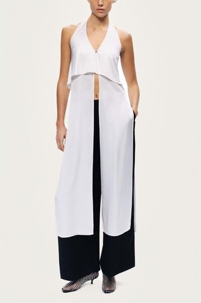 Nocturne Layered Halter Blouse in Ivory at Nordstrom, Size Medium